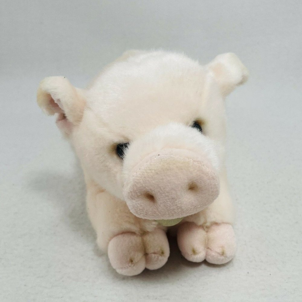 Aurora Miyoni Pig Plush 10” Pink Babe Piglet Realistic Lay Flat Farm Animal 2018